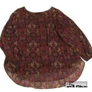 Zac & Rachel cold shoulder blouse sz 2x NWOT